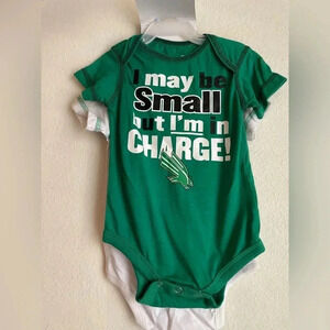University of North Texas mean green baby onesies size 3-6 months